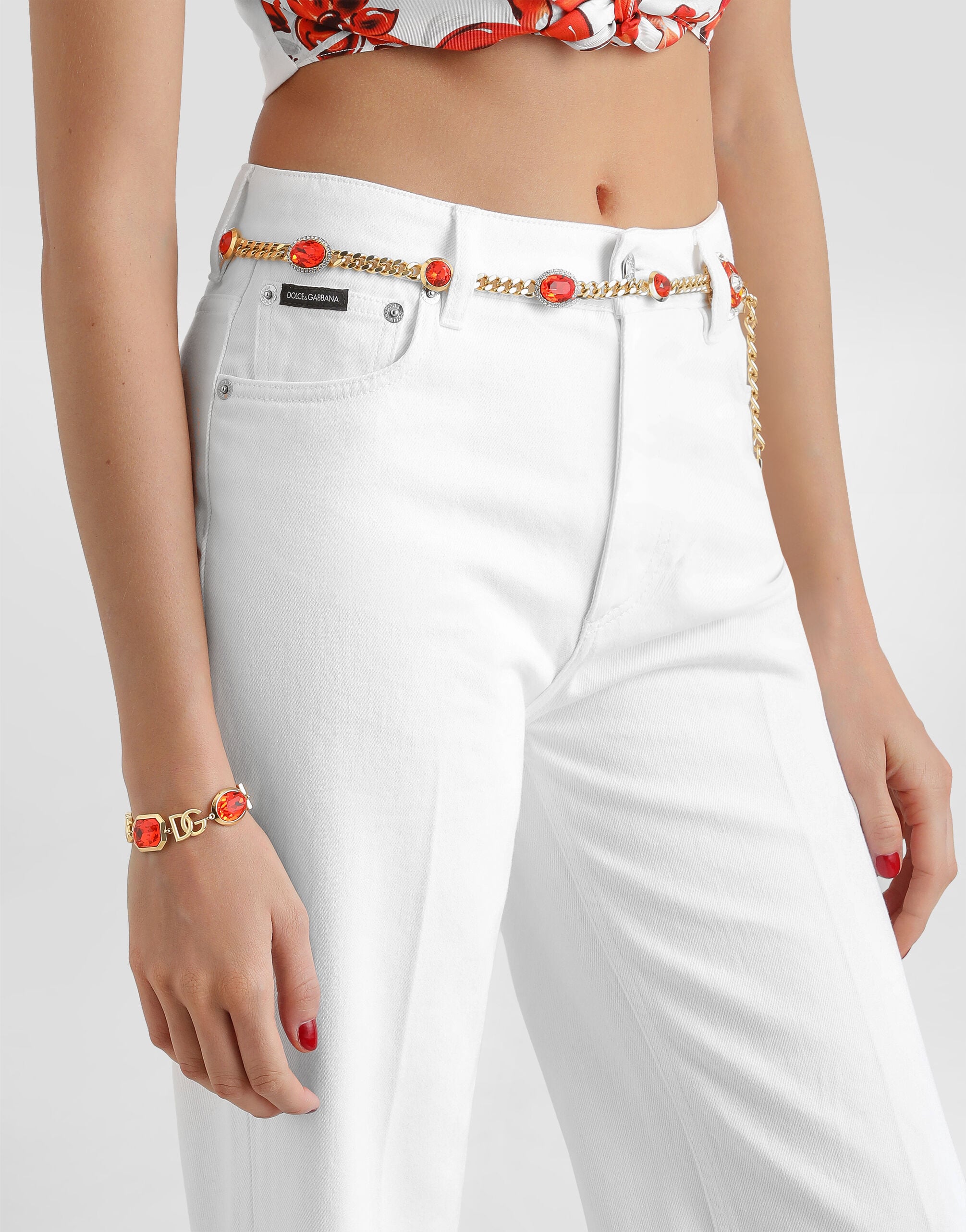 Multicolorのウィメンズ 5ポケット デニム パンツ | Dolce&Gabbana®