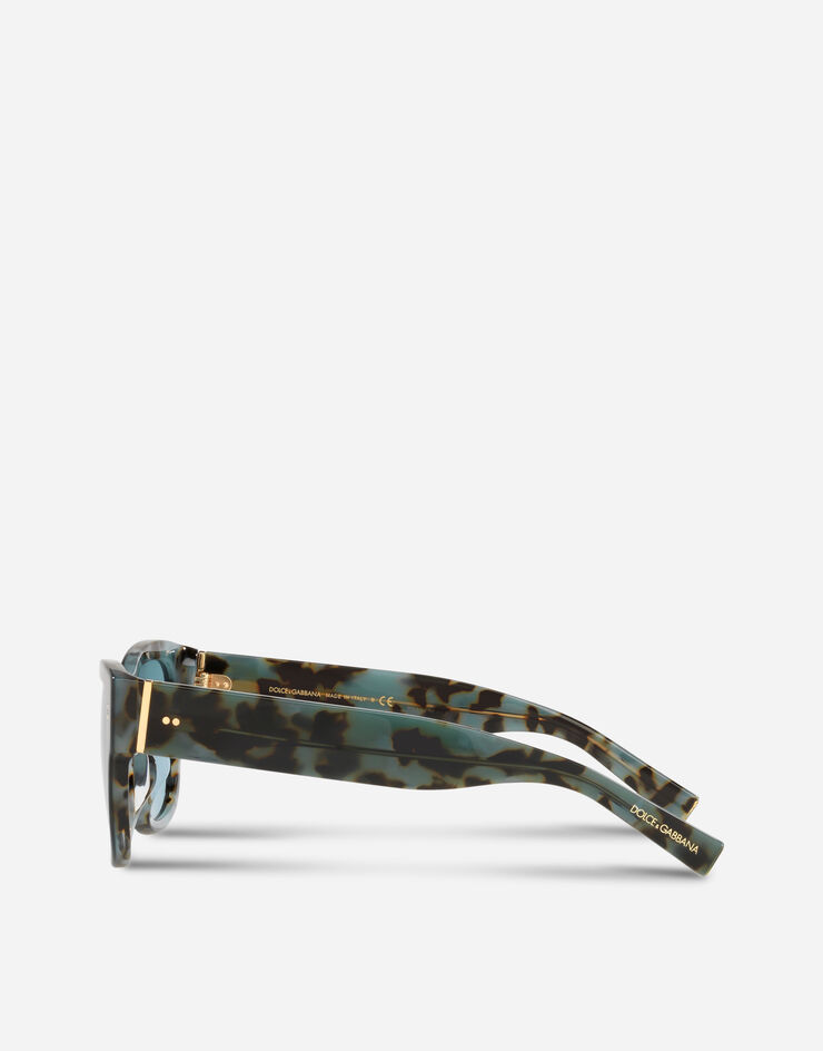 Eccentric sartorial sunglasses in HAVANA BLUE for | Dolce&Gabbana® US