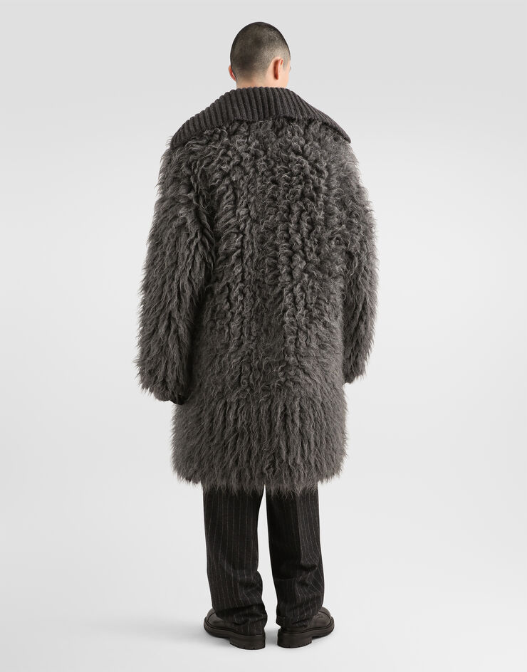 Dolce & Gabbana Fur-effect mohair cardigan Grey GXVBWTJGMMS