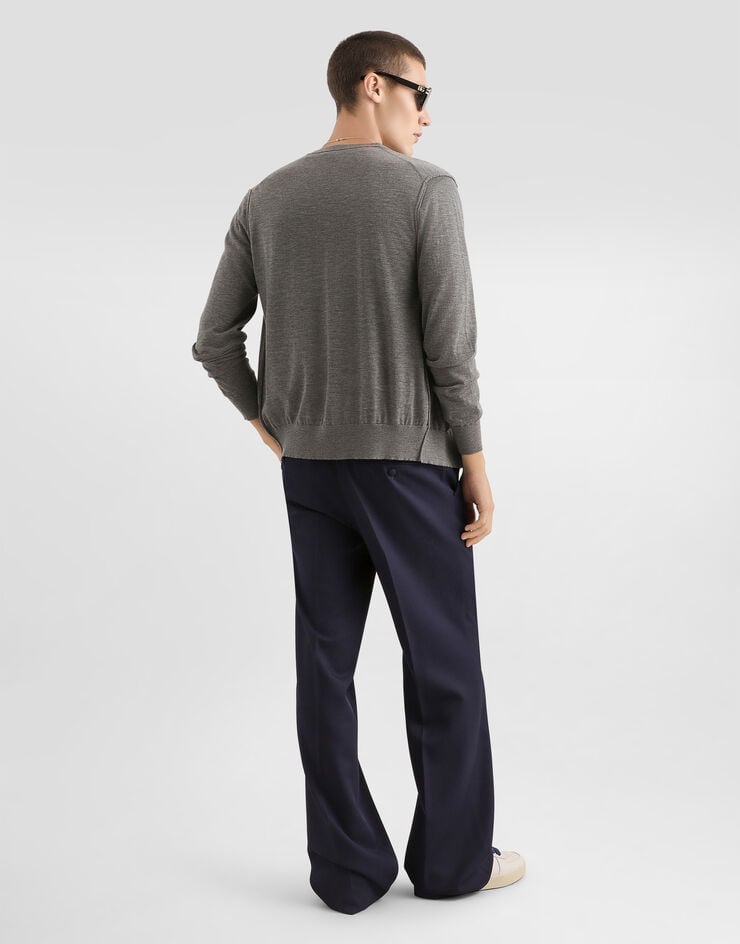 Dolce & Gabbana T-shirt with heraldic patch Blue G8PT1ZG7PZU