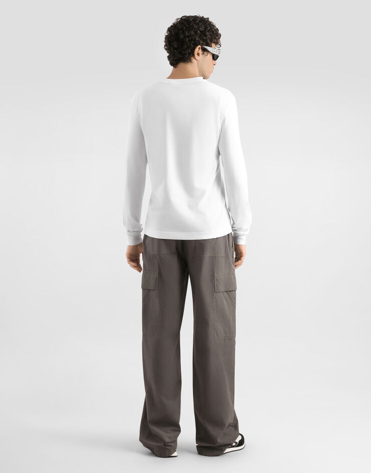 Dolce & Gabbana Long sleeve cotton t-shirt White G8SX5TFU7EQ