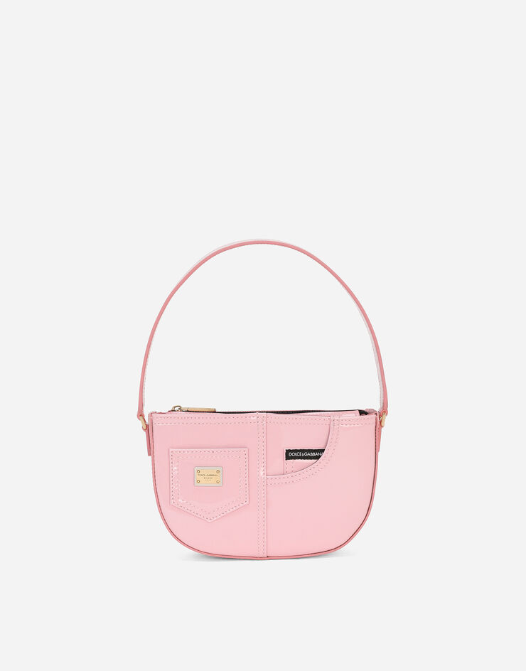 Dolce & Gabbana Sac d’épaule DG Girlie en cuir verni Rose EB0242A1471