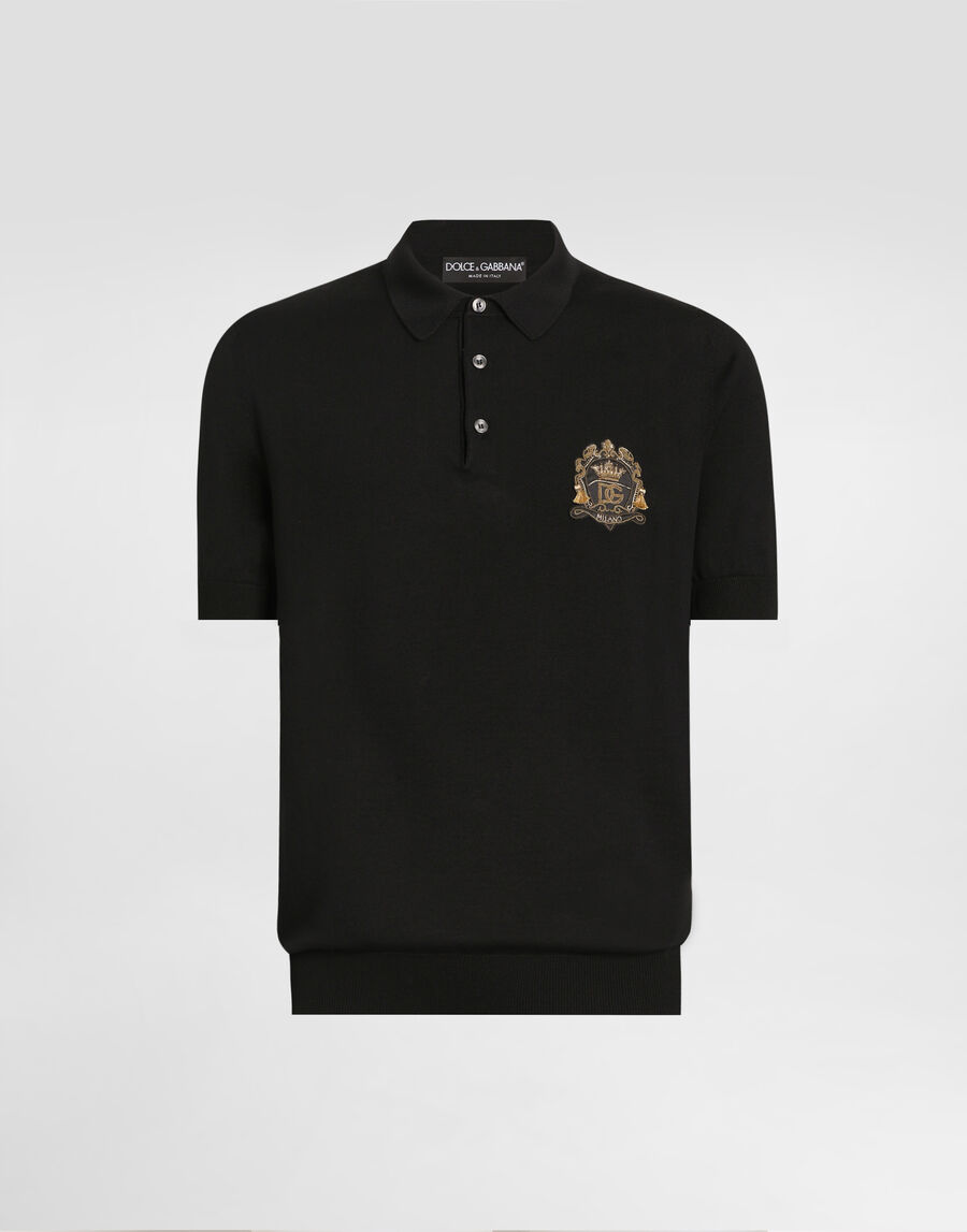 Virgin wool polo shirt