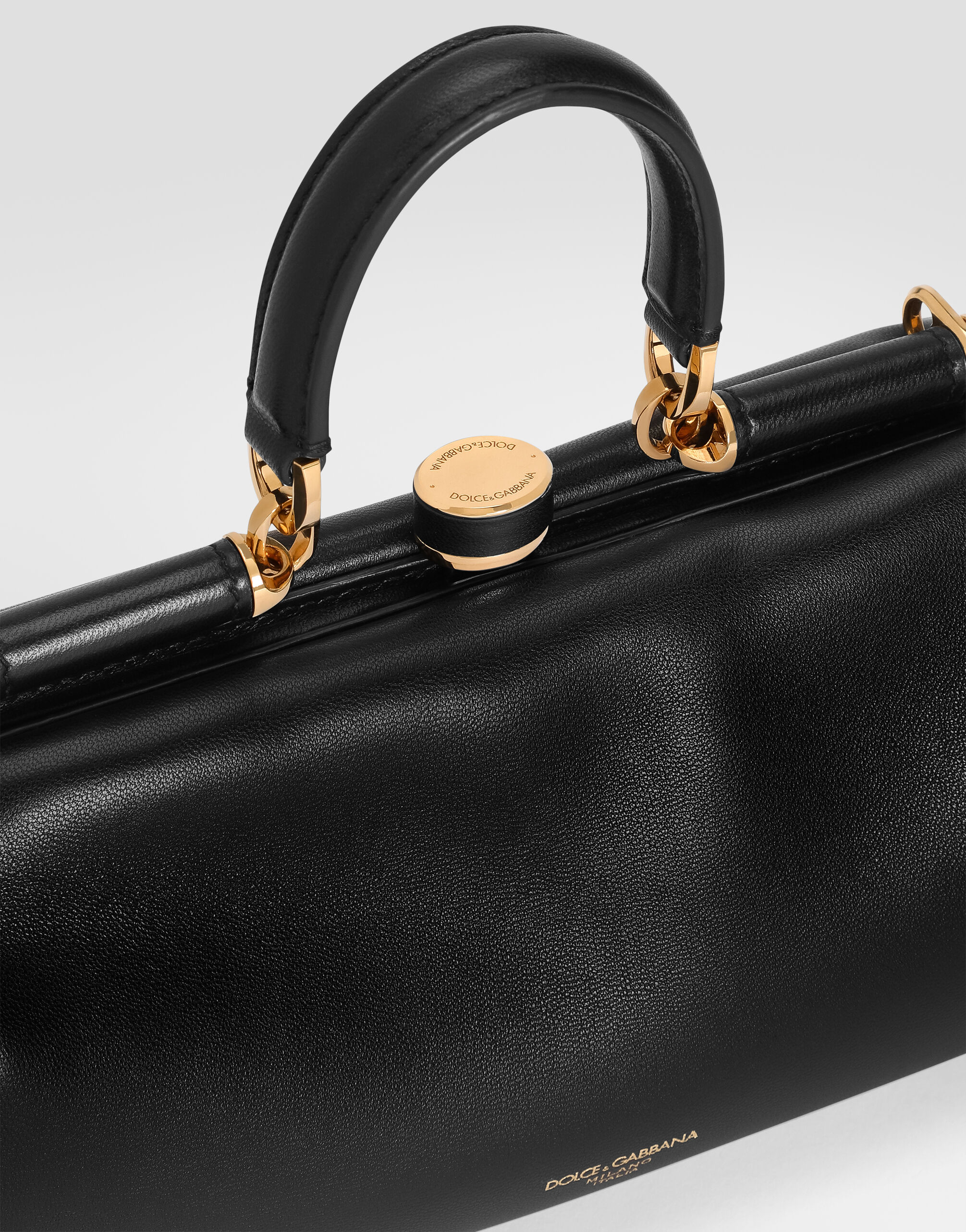 Medium Grandma handbag in plongé nappa leather in Black for Women