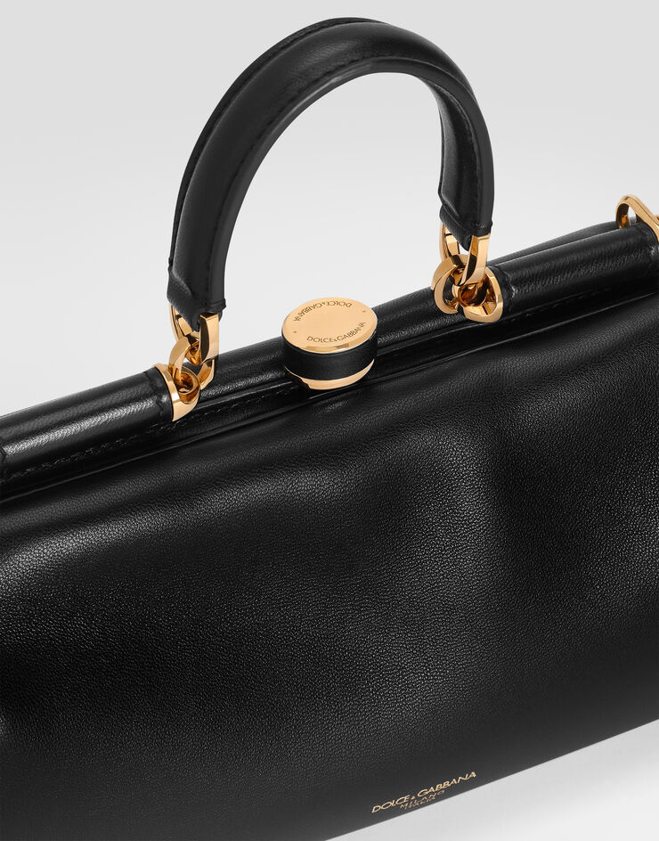 Dolce & Gabbana 미디엄 Grandma 핸드백 플롱제 나파 가죽 소재 블랙 BB7986BF984