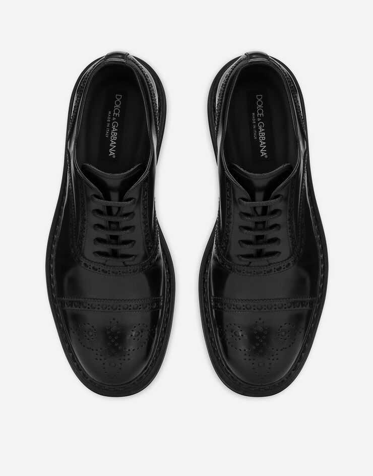 Dolce&Gabbana 磨面小牛皮系带鞋 黑 A20159A1203