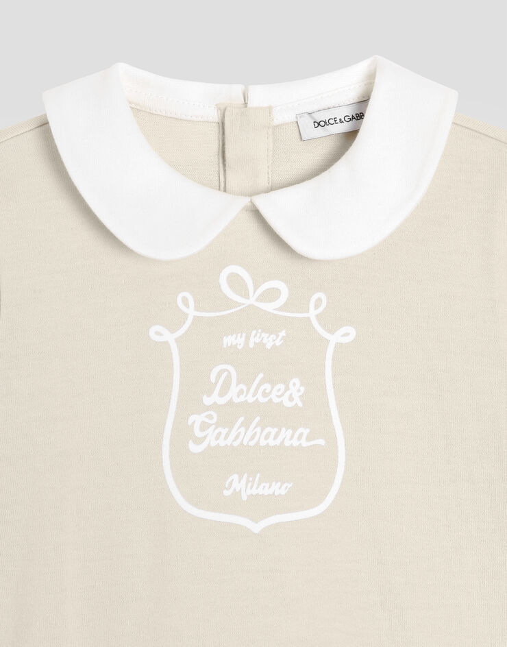 Dolce & Gabbana 3-piece jersey gift set with print Multicolor L1JO7ZG7PTY