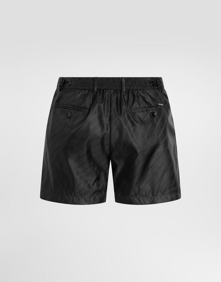 Dolce & Gabbana Bade-Boxershorts aus logojacquard Dolce & Gabbana Bade-Boxershorts aus logojacquard M4E68TFJSDF