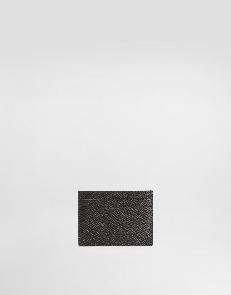 Dolce & Gabbana Kartenetui aus Kalbsleder mit Logoplakette Schwarz BP0330AG219
