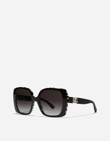 Dolce & Gabbana Lunettes de soleil DG ALLURE Noir motif zèbre VG4475VP28G
