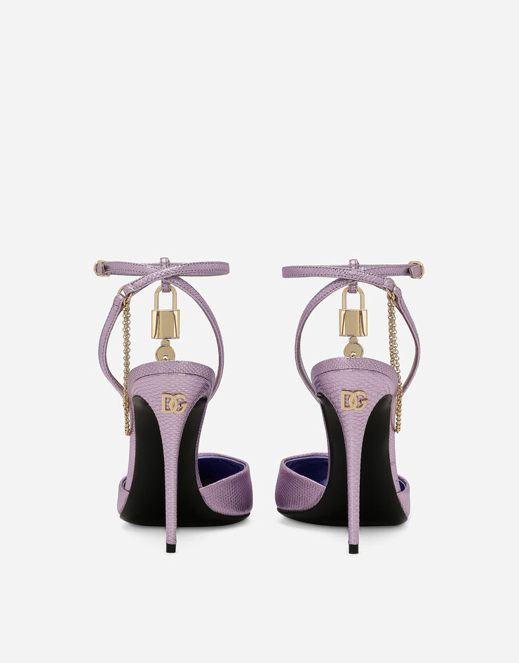 Dolce & Gabbana Zapato destalonado de karung Lila CG0723AQ920