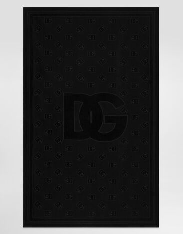 Dolce & Gabbana منشفة شاطئ بشعار DG (115×186) أسود M0A12TONO10
