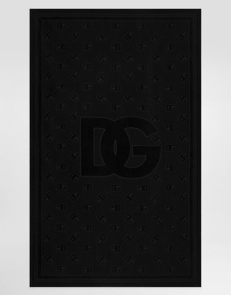 Dolce & Gabbana منشفة شاطئ بشعار DG (115×186) أسود M0A12TONO10