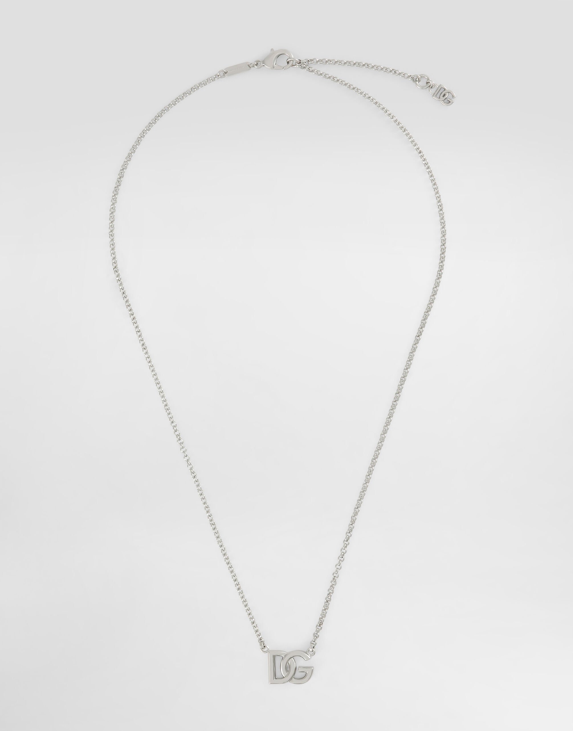 DOLCE&GABBANA♡ シルバー 'DG' Logo リンク チョーカー シルバーのメンズ チェーンネックレス DGロゴ | Dolce&Gabbana®