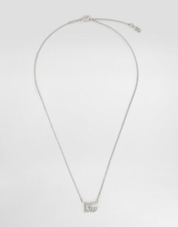 Dolce & Gabbana Collar de cadena con logotipo DG Plateado WNN5W3W1111