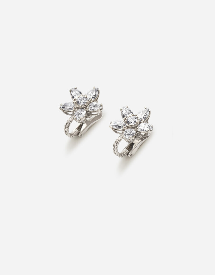 Dolce & Gabbana Primavera earrings in white gold with diamonds White Gold WEKI2GWDIWH