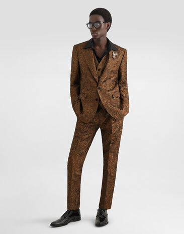 Dolce & Gabbana Sicilia light single-breasted brocade jacket  G2XD0TFJZAN