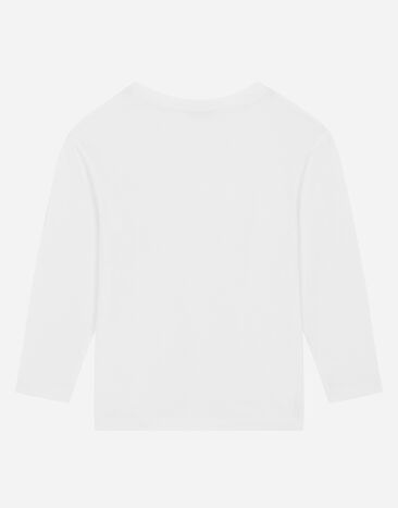 Dolce & Gabbana Jersey T-shirt with logo tag White L4JT7MG7M4S