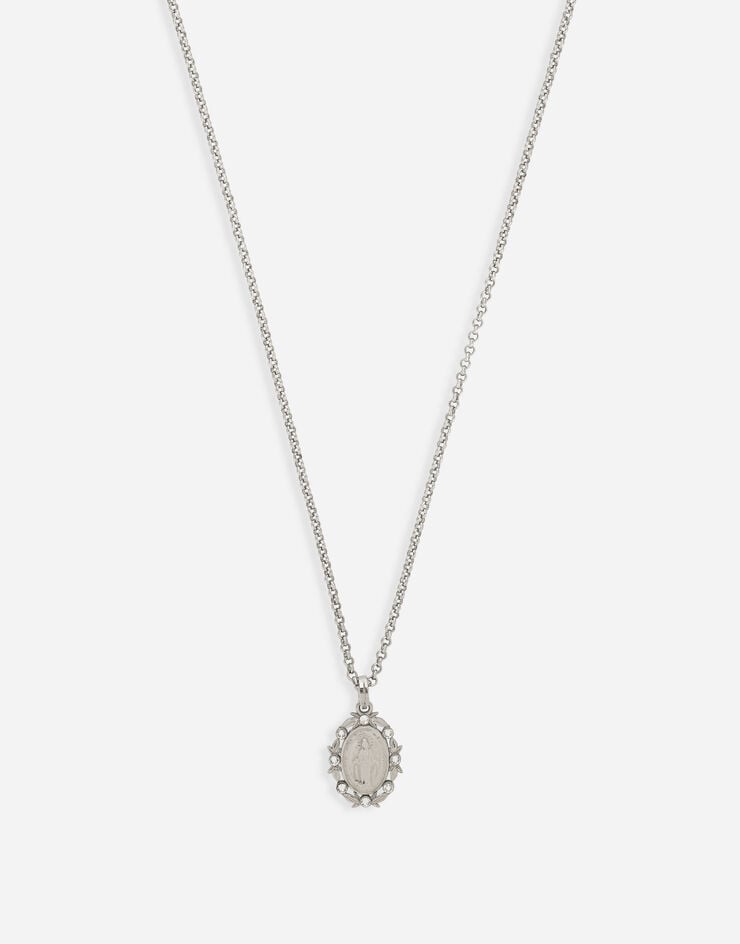 Dolce & Gabbana Collier avec pendentif et cristaux Argent WNN7S5W1111