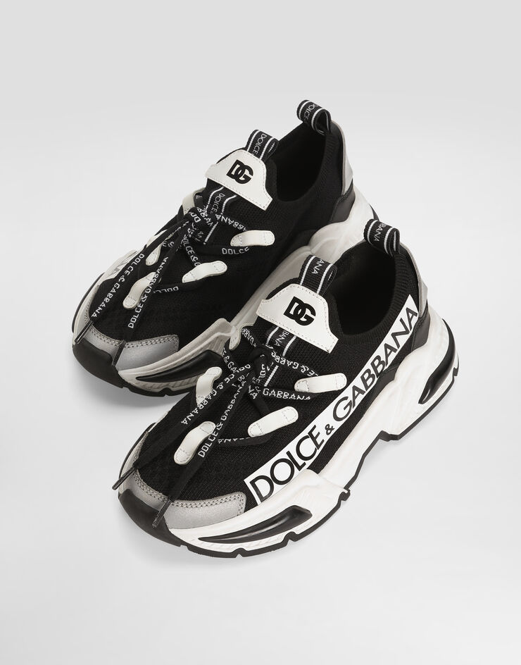 Dolce & Gabbana Knit Airmaster sneakers with Dolce&Gabbana logo Multicolor DA5203AB068