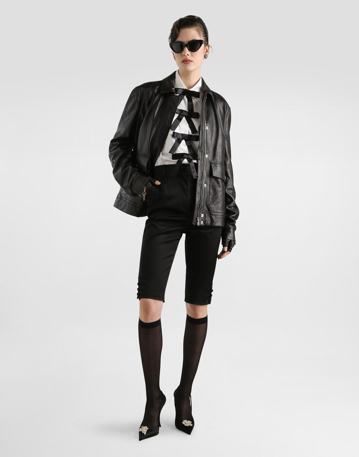 Dolce & Gabbana Stretch techno ottoman trousers Black FTDBYTFUUC8
