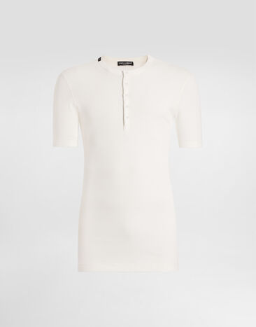 Dolce & Gabbana Serafino cotton t-shirt White G8QX6TG7P0D