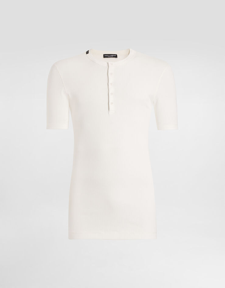 Dolce & Gabbana Serafino cotton t-shirt White G8QX6TG7P0D