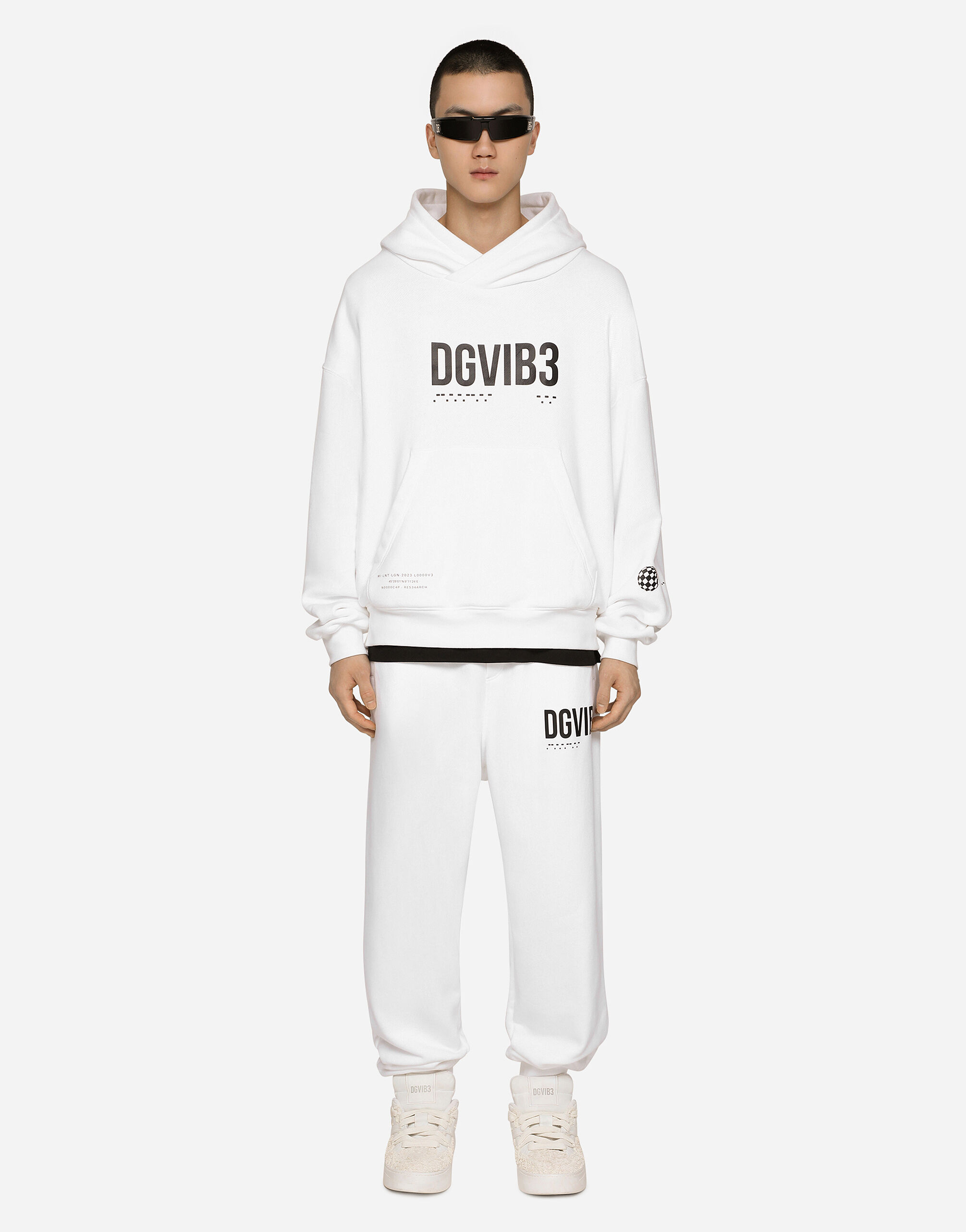 Dolce & Gabbana スウェットパーカ ジャージー DGVIB3プリント ホワイト O9C38JONP12