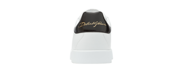 Dolce & Gabbana Leather Portofino sneakers - Men Black/Silver CS1863AO223