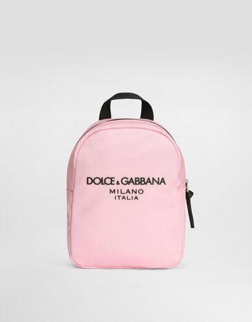 Dolce & Gabbana Nylon backpack with Dolce&Gabbana logo Blue LBKAG2JBCF8