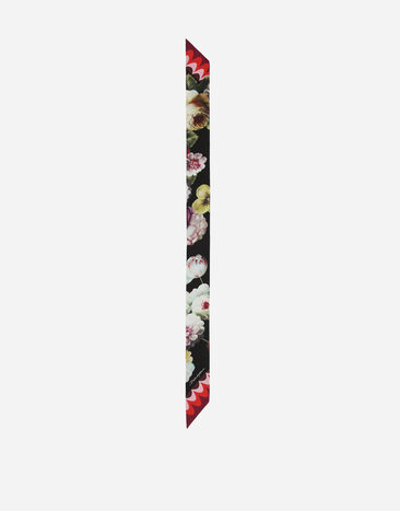 Dolce & Gabbana Silk twill headscarf with nocturnal flower print (6 x 100) Print F6JJDTHS5R9