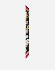 Dolce & Gabbana Bandeau 6x100 en sergé de soie à imprimé fleur nocturne Imprimé FN090RGDAWX