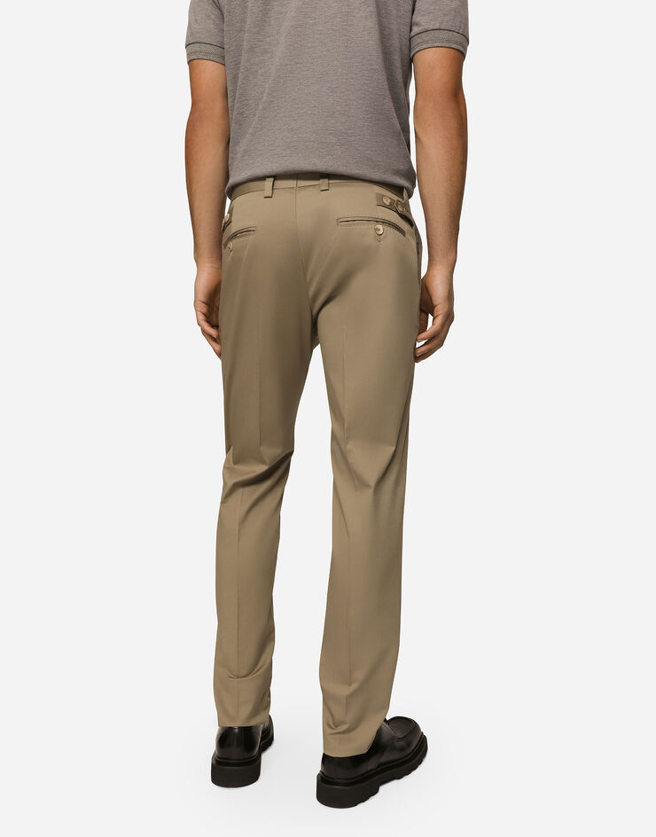 Dolce & Gabbana Stretch gabardine trousers Beige GY6IETGG825