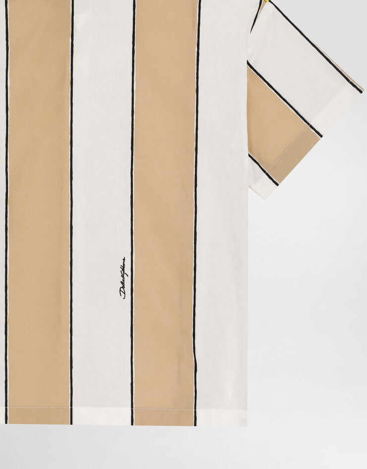 Dolce & Gabbana Poplin shirt with striped print Multicolor L44S72HS5UH