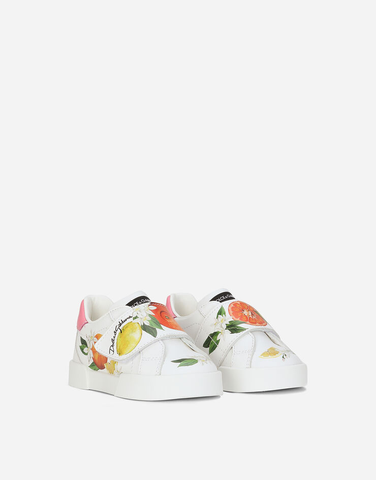 Dolce & Gabbana Printed calfskin Portofino sneakers Print DN0143AC374