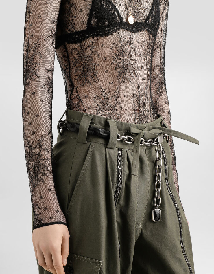Dolce & Gabbana Chantilly lace bodysuit Black F79BPTFLREX