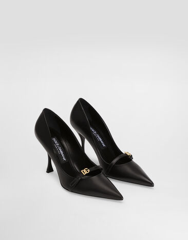 Dolce & Gabbana Zapato de salón de piel de cabritilla brillante Negro CD1974A5738