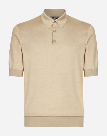 Dolce & Gabbana Silk polo-shirt Dolce & Gabbana Silk polo-shirt Beige GXQ06TJBSD6