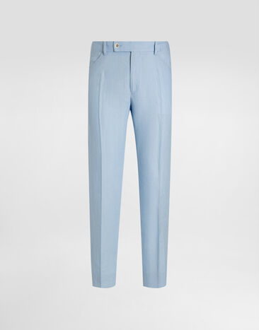 Dolce & Gabbana Linen trousers Azure GP0R1TFU4JB