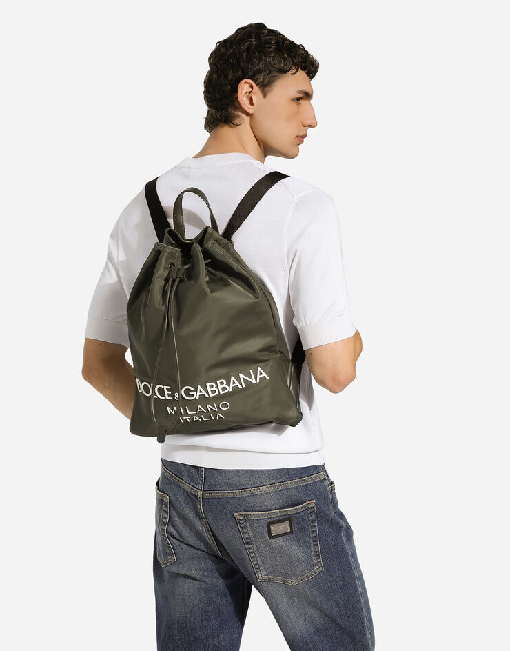 Dolce & Gabbana حقيبة ظهر نايلون أخضر BM2336AG182