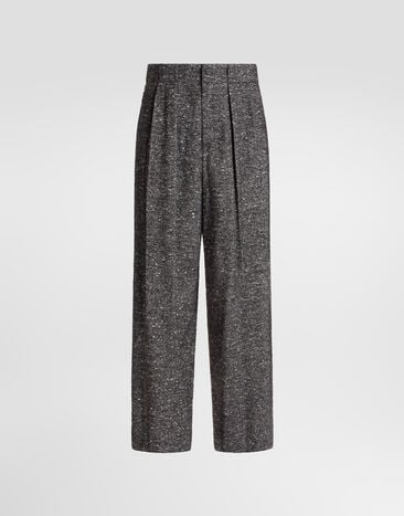 Dolce & Gabbana Textured wool blend trousers Multicolor GP16HTFCZAM