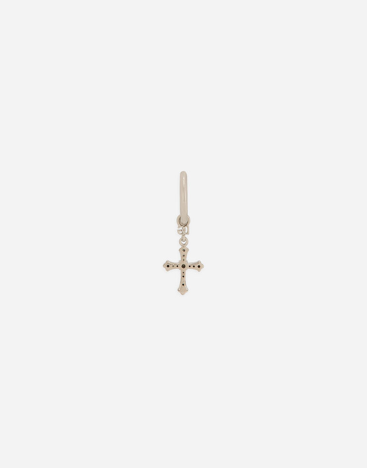 Dolce & Gabbana Einzelohrring Kreuz mit Strass „DNA“ Silber WEQ1D7W1111