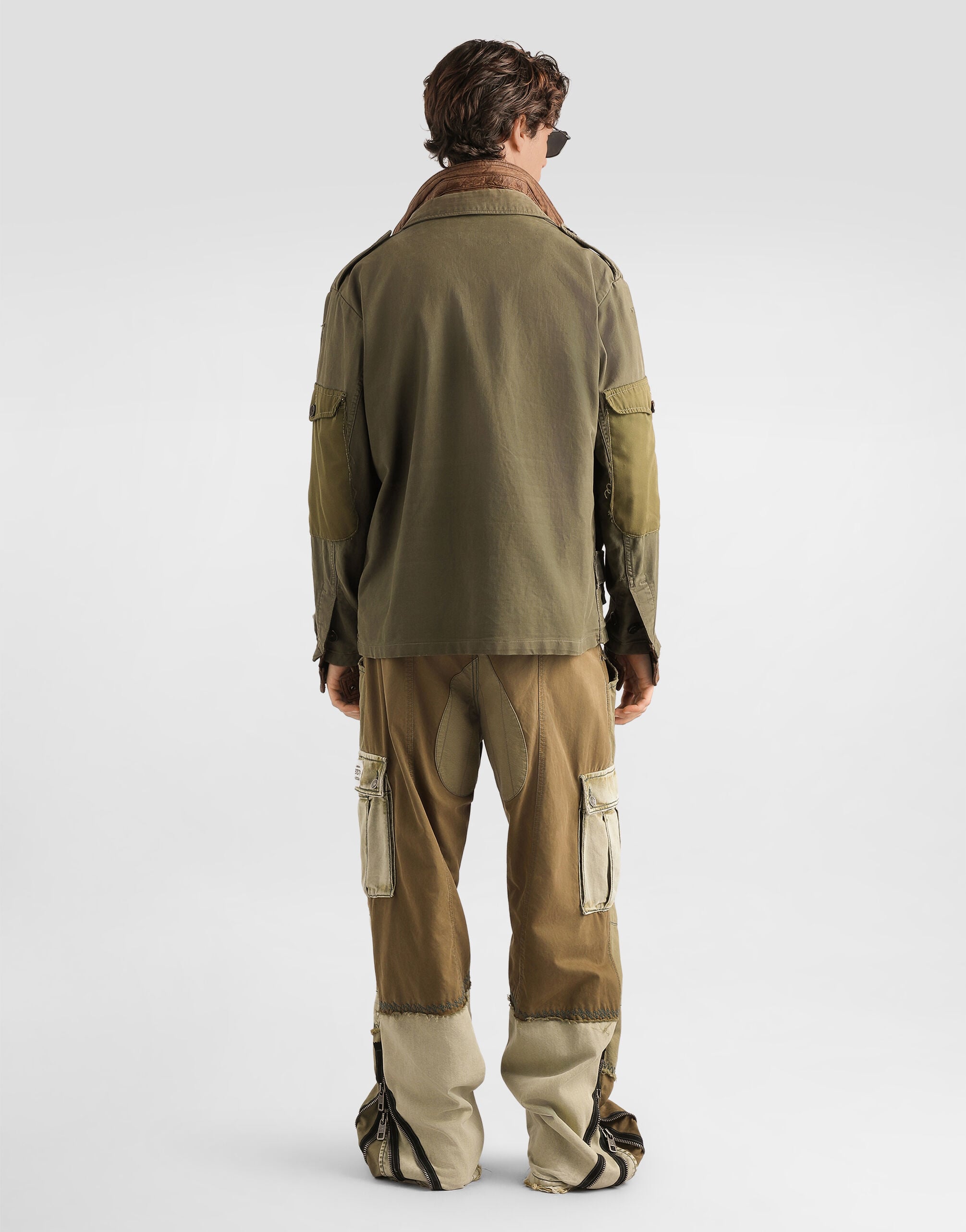 Cotton and lambskin jacket - thumbnail 3