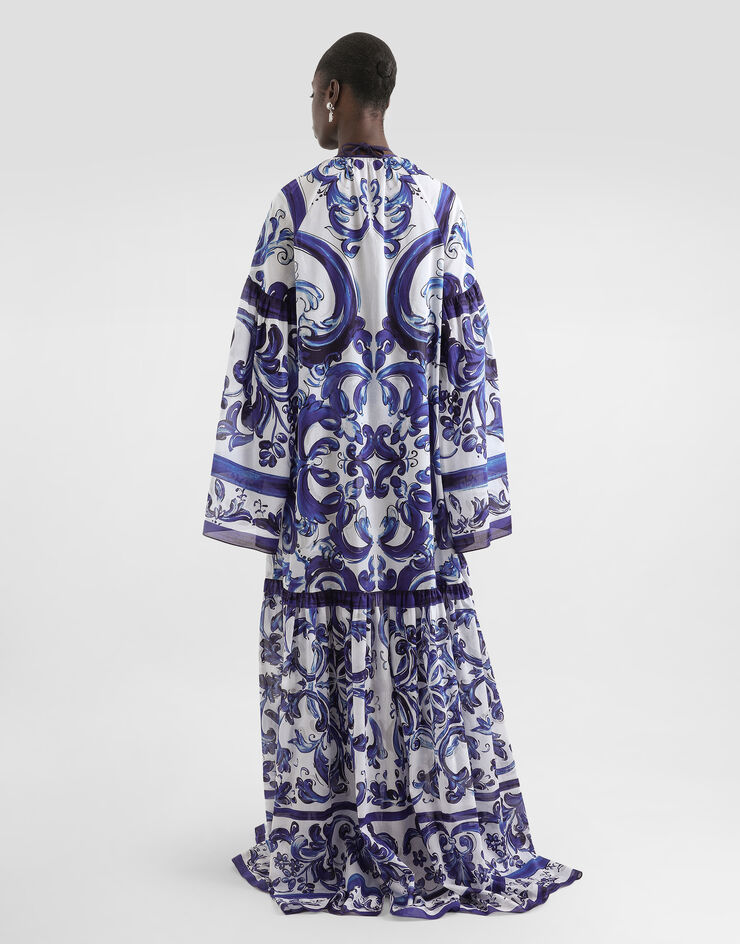 Dolce & Gabbana 马约利卡印花棉质连衣裙 版画 I6KH5WFI5NF