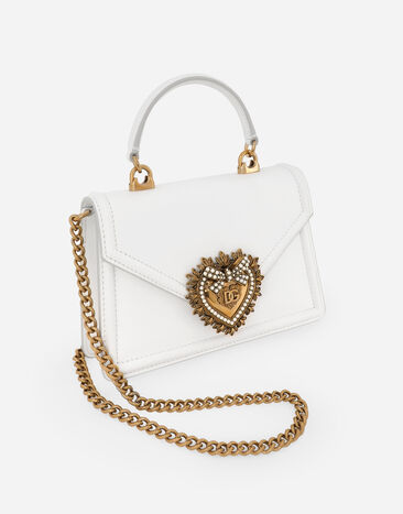 Dolce & Gabbana Small smooth calfskin Devotion bag White BB6711AV893