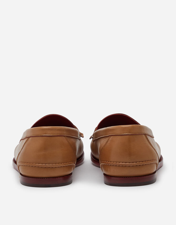 Dolce & Gabbana Calfskin mocassins BEIGE/RED A30121AJ978