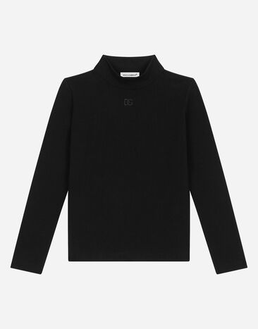 Dolce & Gabbana Jersey mock turtle-neck Pink L5KWM8JBCGC