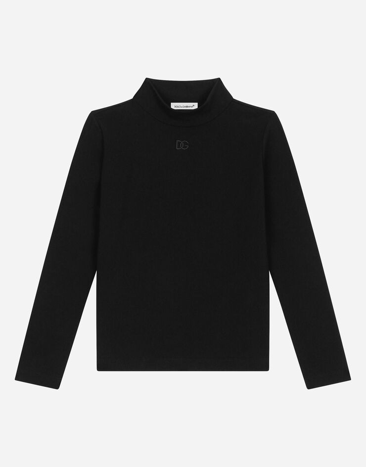 Dolce & Gabbana Jersey mock turtle-neck Black L5JTLEG7JJ4