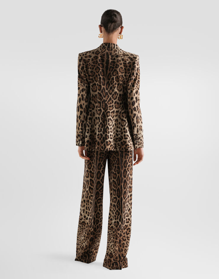 Dolce & Gabbana Turlington leo-print wool double-breasted jacket Dolce & Gabbana Turlington leo-print wool double-breasted jacket Print F29QFTFSBAV