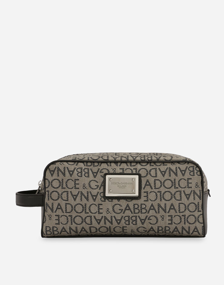 Dolce & Gabbana Coated jacquard toiletry bag Multicolor BT0989AJ705